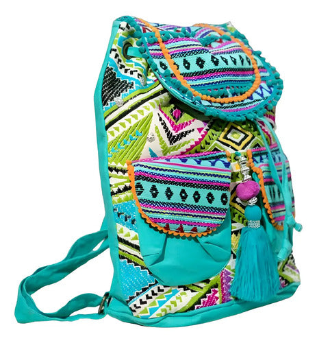 Mochila Bordada Estilo Folk