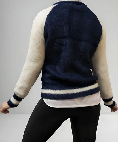 Campera Bomber Importada Bordada Pelo De Mono Extra Suave