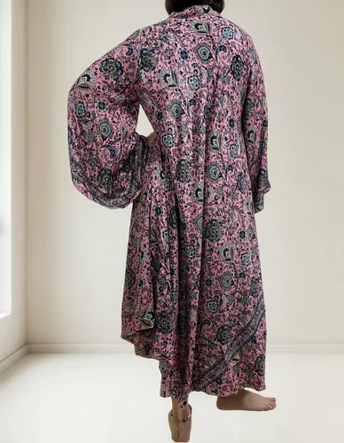 Vestido Mangas Oxford Importado Seda Hindú