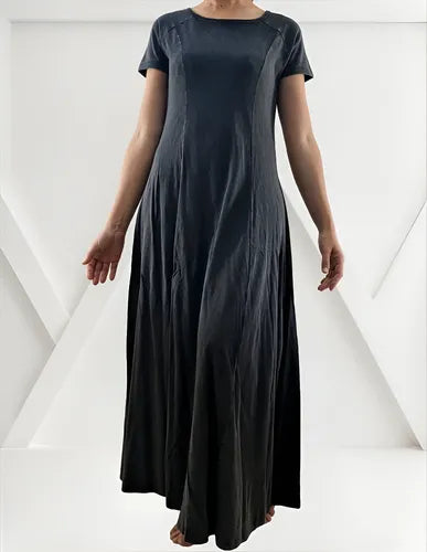 Vestido Largo Modal Manga Corta Diseño Vestite Y Andate