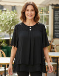Blusa Importada Talle Grande Negro Lisa 6xl