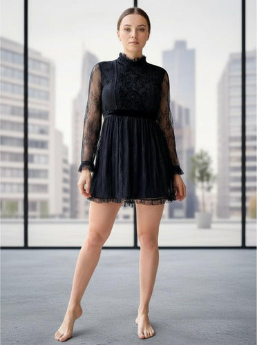 Vestido Fiesta Noche Importado Negro