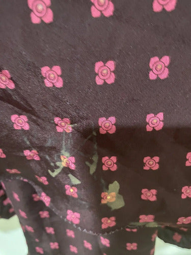 Vestido Hindú Talle Grande Doble Falda Nueva 2da Selección Bordó Estampado Único