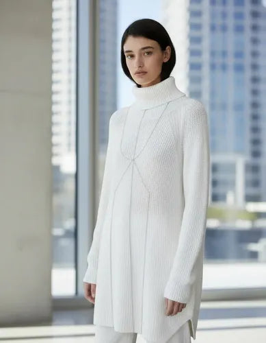 Sweater Pullover Tejido Polera Modelo Amplio