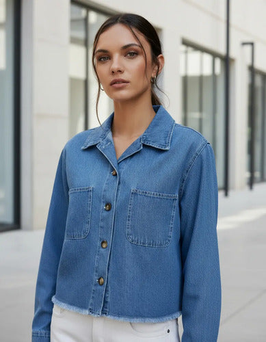 Camisa De Jean Corta Denim