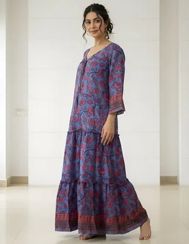 Vestido Seda Hindú India Fiesta