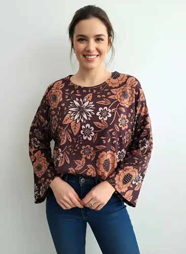 Blusa Remera Manga Larga Oxford Diseño