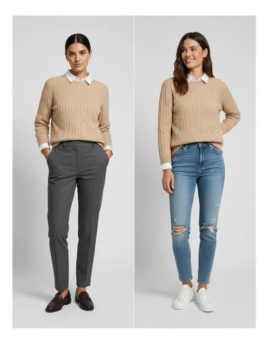 Sweater Pullover Trenzado Básico