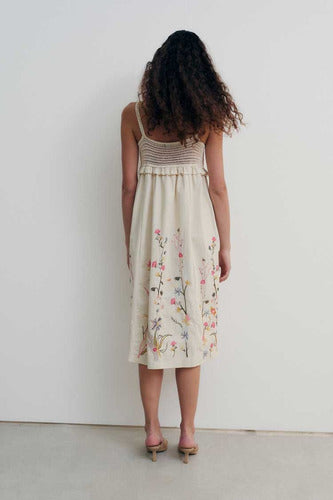 Vestido Crochet Bordado Importado Boho