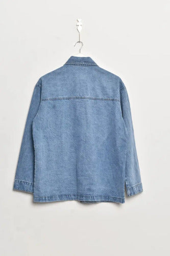 Saco Jean Campera Denim Talle Amplio Oversize