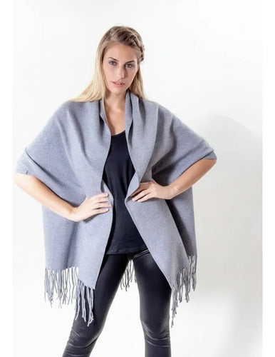 Ruana Poncho  Con Puños Mangas Importada