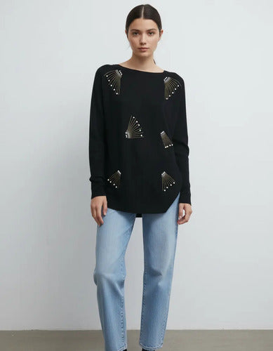 Sweater Con Strass Importado Cod. 220