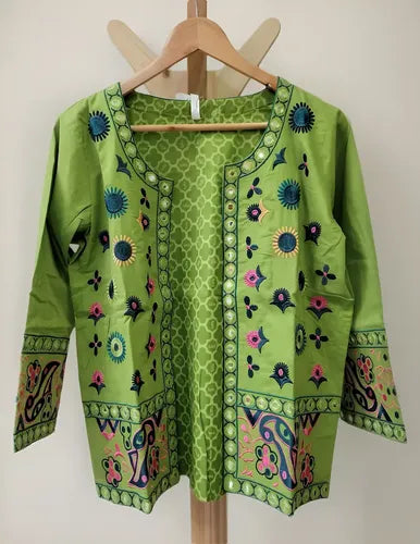 Saco Chaqueta Bordada De India