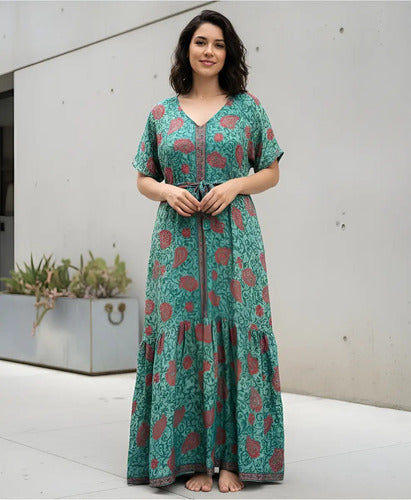 Vestido Largo Seda Hindú Estilo Vars