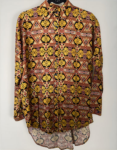 Camisa Camisola Marca Vestite Y Andate Ocre Geométrico 1