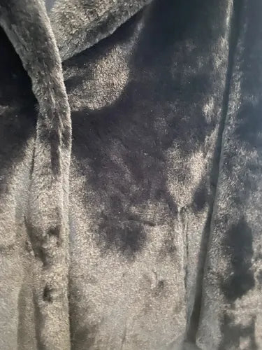 Saco Tapado  De Piel Sintética Importado Negro M Lisa