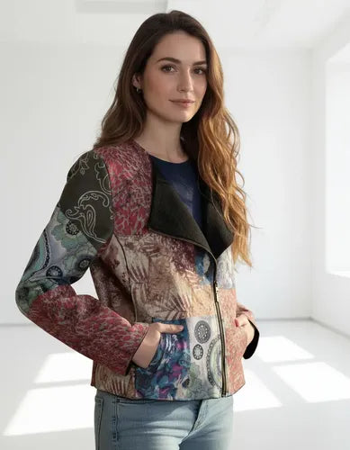 Chaqueta Campera Estampada Badana Importada Folk