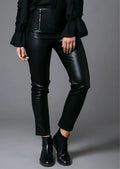 Pantalón Chupín Engomado Talle S Negro Liso 36