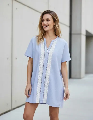 Vestido Corto Boho  Oversize Talle Grande Xxl