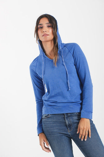 Buzo Básico Liviano Oversize Único Azul Lisa