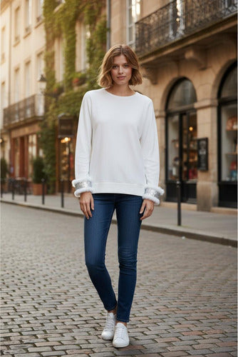 Sweater Tejido Importado Detalles Puños