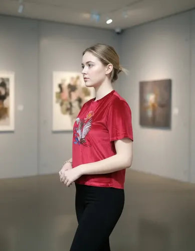 Remera De Chifón Bordada