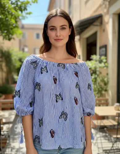 Camisa Blusa Paisana Importada Mariposas