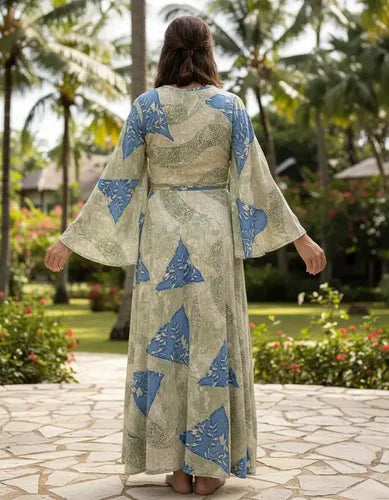 Vestido Mangas Oxford Seda Hindú Fiesta  Nuevo 2da Selección