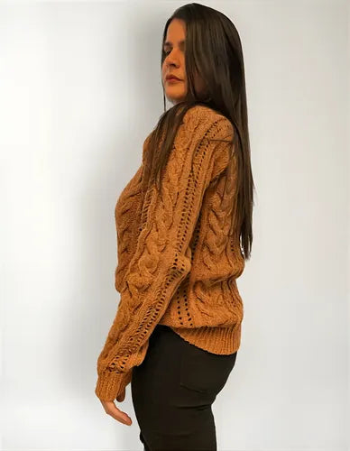 Sweater Chenille Tejido Ochos Calidad! Beige Ochos Único