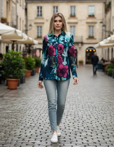 Camisa De Lanilla Estampada