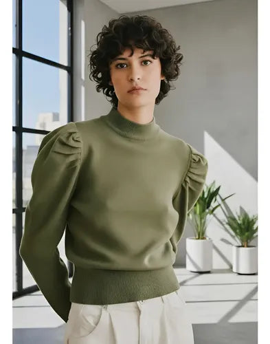 Sweater Tejido Mangas Princesa