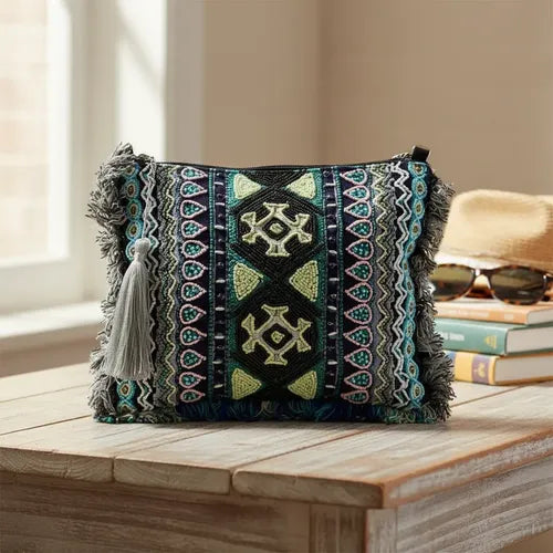 Cartera Bandolera Sobre Importado Bordado Tipo Holi Rapsodia
