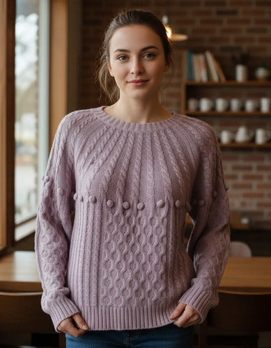 Sweater Tejido Folk Cod. 022 Modelo Amplio