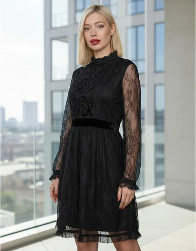 Vestido Fiesta Noche Importado Negro