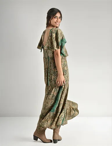 Vestido De Seda Hindú Largo Mod. 11