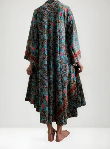 Vestido Mangas Oxford Importado Seda Hindú