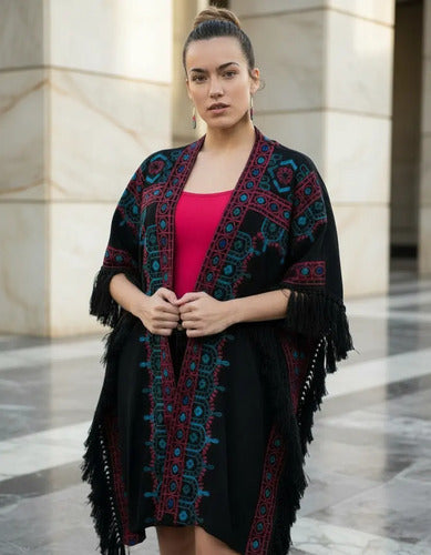 Kimono Saco Bordado Importado Grande Xxxl