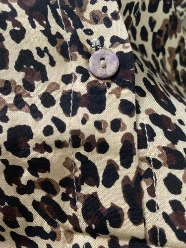 Vestido Largo Estilo Camisero Estampado Boho