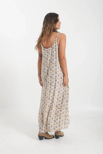 Vestido Sin Mangas De Seda Hindú Amplio