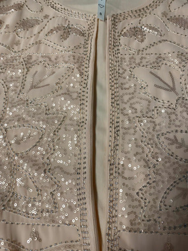 Saco Chaqueta Importada Boho Fiesta Lentejuelas Nude S Lentejuelas