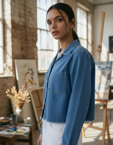 Camisa De Jean Corta Denim