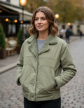 Campera De Gabardina Con Corderito Estilo 90s Modelo Grande