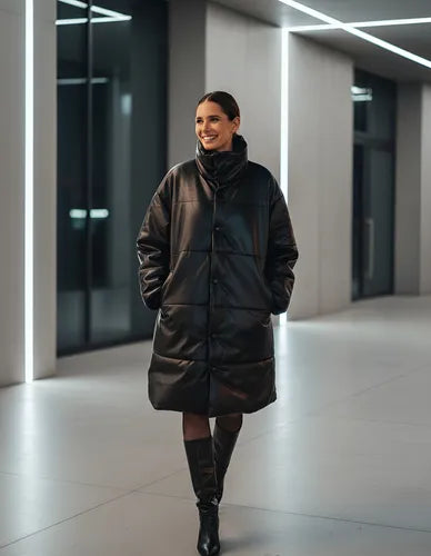 Tapado Campera Puffer Eco Cuero Talle Grande  Hasta 3xl