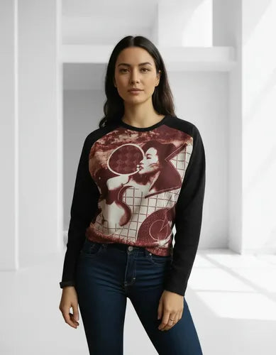 Buzo De Diseño Marca Vestite Y Andate 1 Negro Estampa