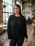 Sweater Tejido Amplio Liso Ochos