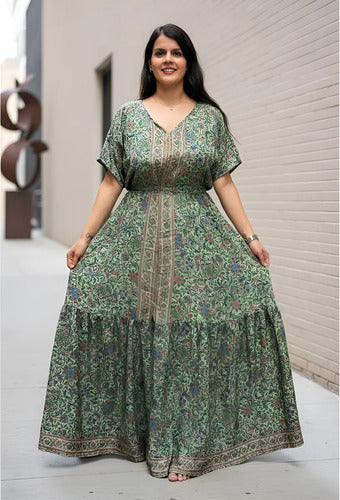 Vestido Largo Seda Hindú Estilo Vars
