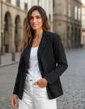 Blazer Saco De Jean Negro Negro M Liso