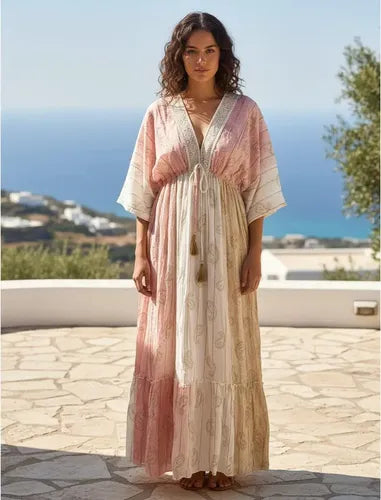 Vestido Largo De India Con Lurex