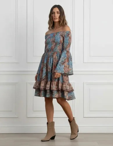 Vestido De Seda Hindú Corto Nido De Abeja Mod. 8