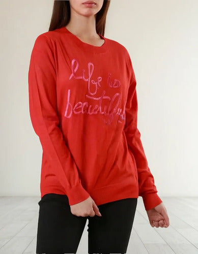 Sweater Bordado Importado